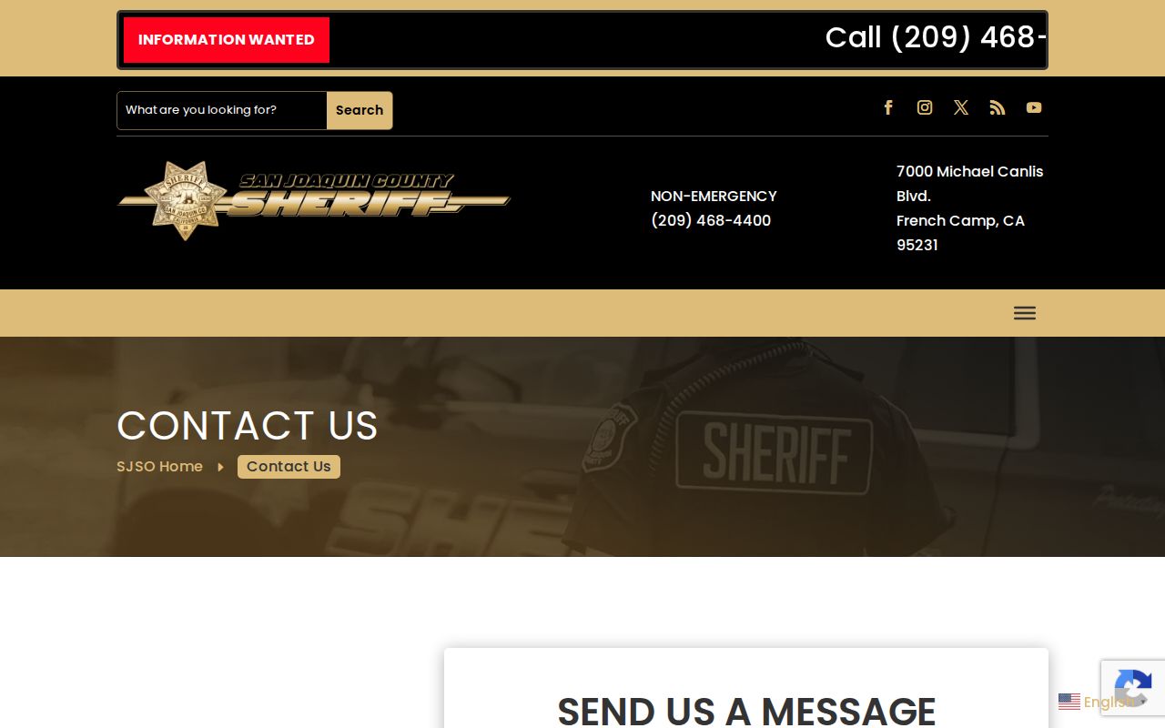 San Joaquin County VINE inmate check sheriff contact follow-up
